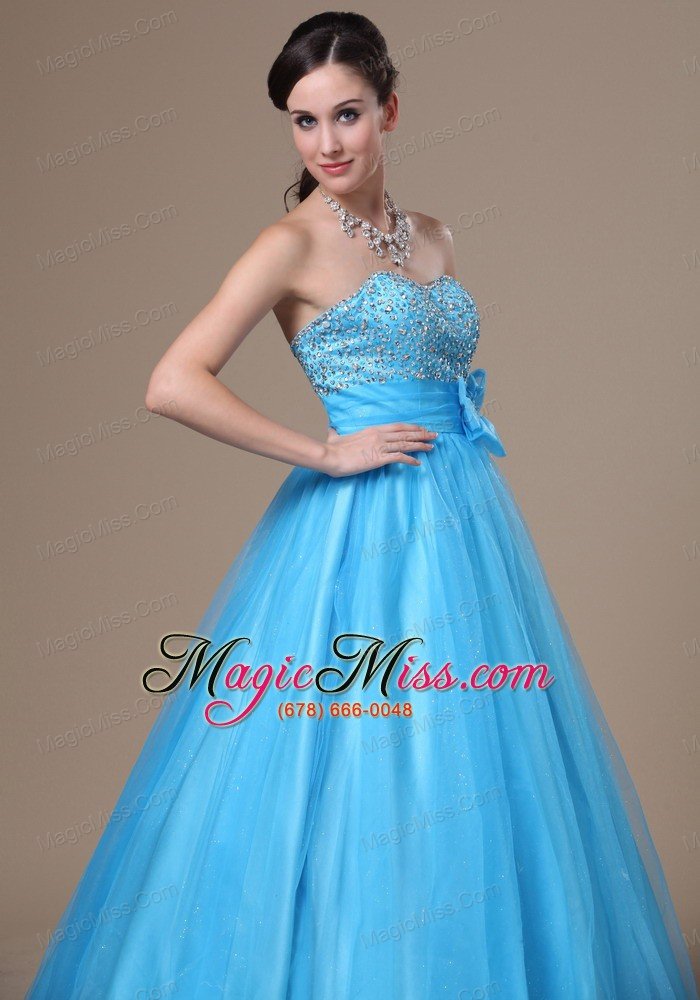 wholesale greenville beading and bowknot decorate bodice a-line tulle and taffeta prom / evening dress for 2013