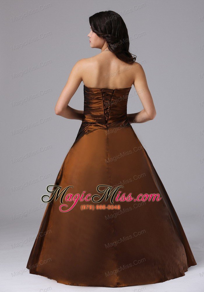 wholesale rust red ruched bodice and sweetheart for modest prom dress with taffeta in arizona