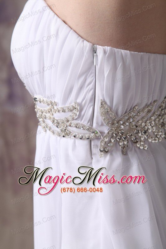 wholesale white empire strapless floor-length chiffon appliques prom / evening dress