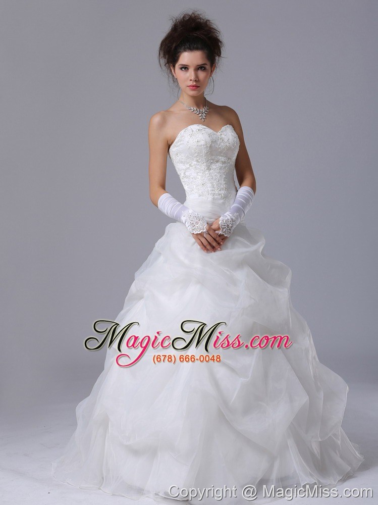 wholesale pick up beading beautiful sweetheart a-line hall wedding dress