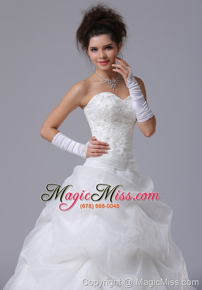 wholesale pick up beading beautiful sweetheart a-line hall wedding dress