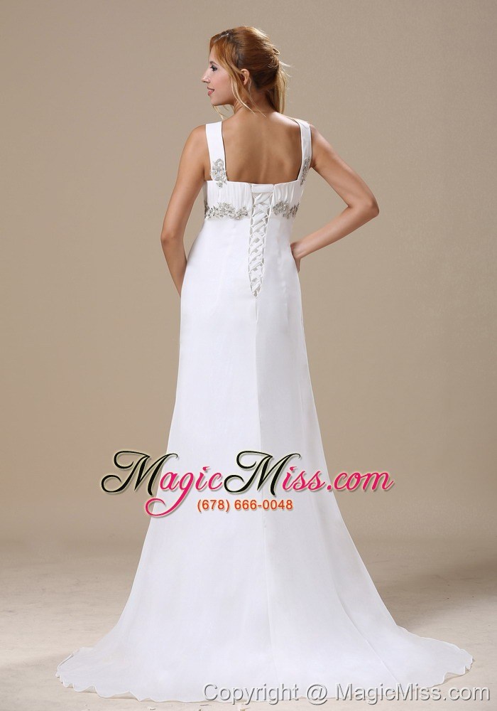 wholesale straps appliques in jackson for custom made wedding dress chiffon
