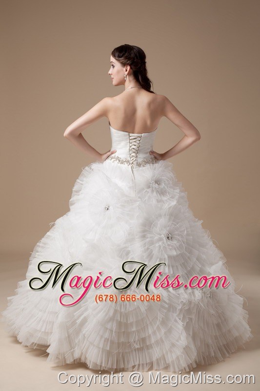 wholesale best ball gown strapless floor-length satin and tulle beading wedding dress
