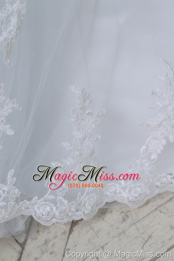 wholesale elegant mermaid straps court train organza lace wedding dress