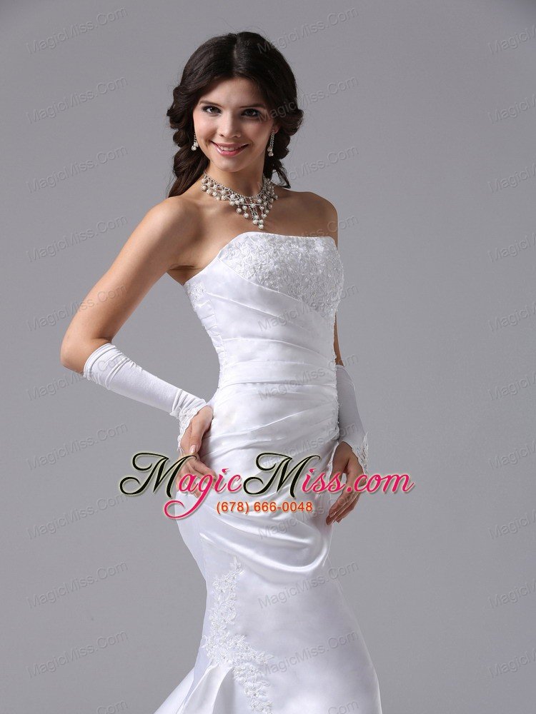 wholesale column strapless and lace for romantic wedding dress in carson california brush train