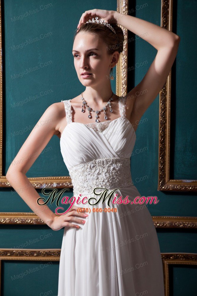 wholesale modest empire straps court train chiffon lace wedding dress