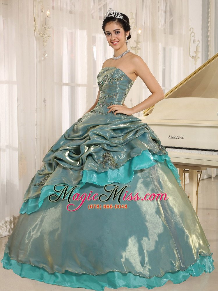 wholesale multi-color embroidery decorate quinceanera dress clearance with strapless in oruro