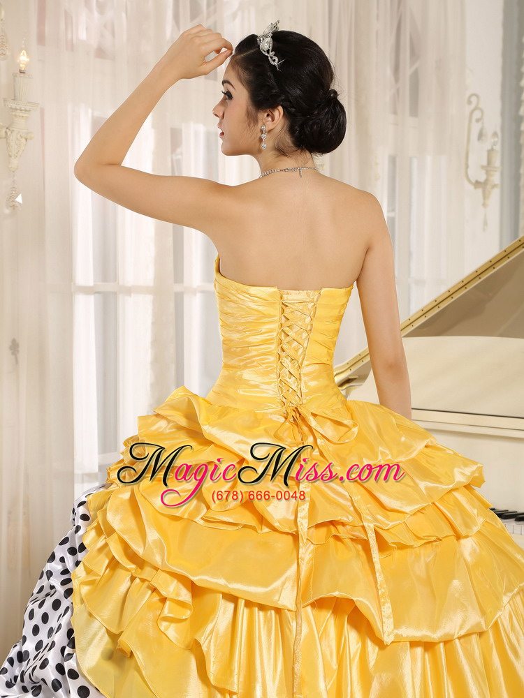 wholesale popular multi-color pick-ups strapless 2013 quinceanera dress in santiago del estero