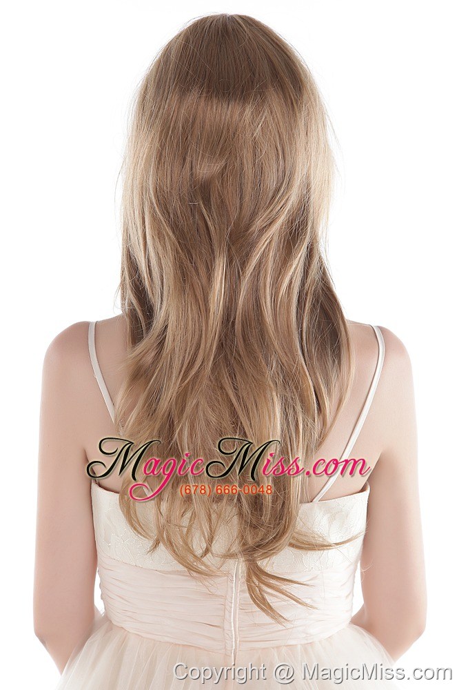 wholesale long blonde human hair wig with side bang