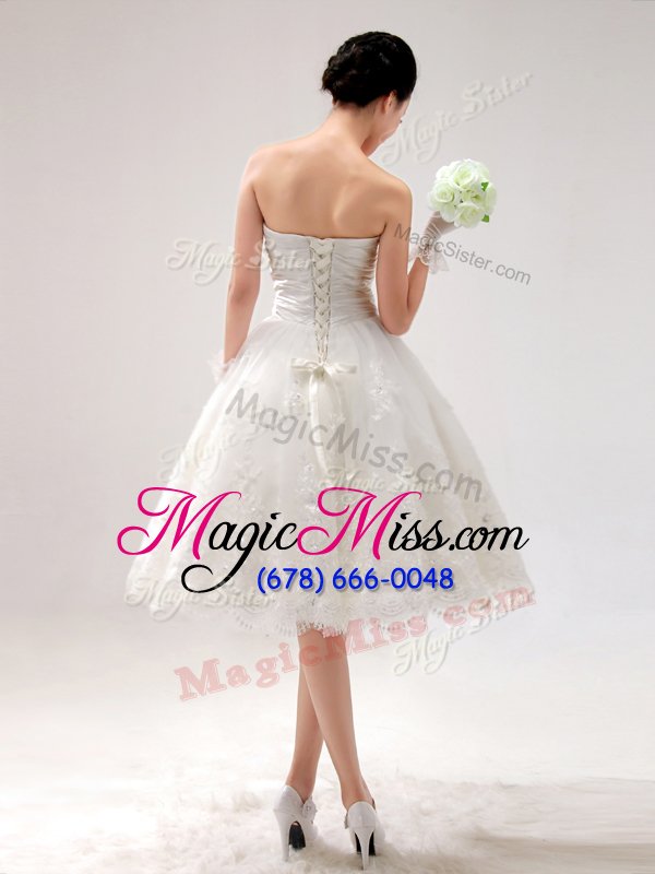 wholesale sweetheart sleeveless chiffon bridal gown lace lace up