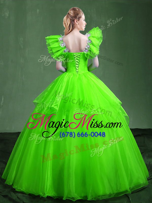 wholesale spectacular floor length lace up quinceanera dresses for military ball and sweet 16 and quinceanera with appliques and ruffles