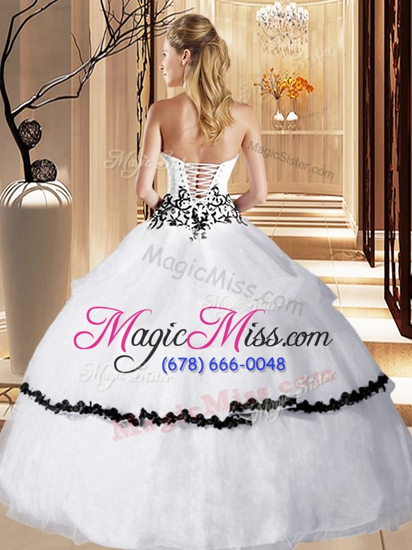 wholesale ruffled floor length ball gowns sleeveless white quinceanera gown lace up